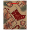 Пакет подарочный новогодний 17,8x9,8x22,9 см ЗОЛОТАЯ СКАЗКА "Christmas Kraft", глиттер, 608235