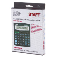 Калькулятор настольный STAFF STF-888-12 (200х150 мм), 12 разрядов, двойное питание, 250149 Калькулятор настольный STAFF STF-888-12 (200х150 мм), 12 разрядов, двойное питание, 250149