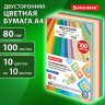 Бумага цветная 10 цветов BRAUBERG "MULTICOLOR" А4, 80 г/м2, 100 л., (10 цв. x 10 л.), 115350 Бумага цветная 10 цветов BRAUBERG "MULTICOLOR" А4, 80 г/м2, 100 л., (10 цв. x 10 л.), 115350