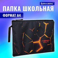 Папка для тетрадей BRAUBERG А4, 1 отделение, полиэстер, на молнии, с ручкой, "Keep out", 270942 Папка для тетрадей BRAUBERG А4, 1 отделение, полиэстер, на молнии, с ручкой, "Keep out", 270942