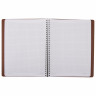 Тетрадь А4 (200x252 мм), BRAUBERG "Office PRO", под кожу, гребень, 80 л., коричневая, 111047