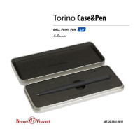 Ручка подарочная шариковая BRUNO VISCONTI "Torino", корпус черный, 0,7 мм, футляр, синяя, 20-0382-09/10 Ручка подарочная шариковая BRUNO VISCONTI "Torino", корпус черный, 0,7 мм, футляр, синяя, 20-0382-09/10