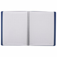 Тетрадь А4 (200x252 мм), BRAUBERG "Office PRO", под кожу, гребень, 80 л., синяя, 111048