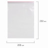 Пакеты с замком ZIP LOCK "зиплок", комплект 100 шт., 200х250 мм, ПВД, толщина 40 микрон, BRAUBERG, 606215