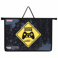 Папка на молнии с ручками ПИФАГОР А4, 1 отделение, пластик, ручки-шнурок, "Game Zone", 271470 Папка на молнии с ручками ПИФАГОР А4, 1 отделение, пластик, ручки-шнурок, "Game Zone", 271470