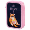 Пенал ПИФАГОР, 3 отделения, ламинированный картон, 19х11 см, "Lazy cat", 272252 Пенал ПИФАГОР, 3 отделения, ламинированный картон, 19х11 см, "Lazy cat", 272252