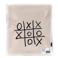 Сумка-шоппер BRAUBERG PREMIUM, канвас, 40х35 см, на кнопке, карман, бежевый, "Tic-tac-toe", 271902