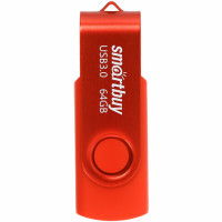 Флеш-диск 64 GB SMARTBUY Twist USB 3.0, красный, SB064GB3TWR Флеш-диск 64 GB SMARTBUY Twist USB 3.0, красный, SB064GB3TWR
