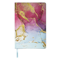 Блокнот А5 (143x210 мм), BRAUBERG VISTA "Marble", под кожу, гибкий, 80 л., 112063