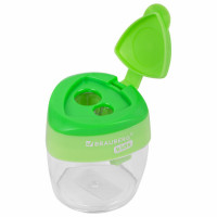 Точилки BRAUBERG KIDS "MAXI", 2 ШТУКИ, 2 отверстия, с большим контейнером, трехгранный корпус, цвета ассорти, блистер, 271947 Точилки BRAUBERG KIDS "MAXI", 2 ШТУКИ, 2 отверстия, с большим контейнером, трехгранный корпус, цвета ассорти, блистер, 271947