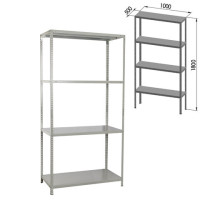 Стеллаж металлический BRABIX "MS KD-180/50-4", 1800х1000х500 мм, 4 полки, сборная стойка, 291116, S240BR145402 Стеллаж металлический BRABIX "MS KD-180/50-4", 1800х1000х500 мм, 4 полки, сборная стойка, 291116, S240BR145402