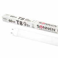 Лампа-трубка светодиодная SONNEN, 9 Вт, 30000 ч, 60 см, нейтральный белый (аналог 18 Вт люминесцентной лампы), LED T8-9W-4000-G13, 453715 Лампа-трубка светодиодная SONNEN, 9 Вт, 30000 ч, 60 см, нейтральный белый (аналог 18 Вт люминесцентной лампы), LED T8-9W-4000-G13, 453715