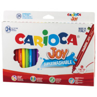 Фломастеры CARIOCA (Италия) "Joy", 24 цвета, суперсмываемые, вентилируемый колпачок, картонная коробка, 40615 Фломастеры CARIOCA (Италия) "Joy", 24 цвета, суперсмываемые, вентилируемый колпачок, картонная коробка, 40615