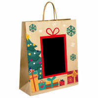 Пакет подарочный НАБОР 6 штук, 21x14x26 см, скретч-слой + стилус, "NY Kraft", ЗОЛОТАЯ СКАЗКА, 591967
