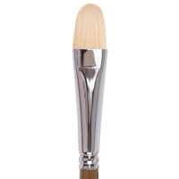 Кисть художественная профессиональная BRAUBERG ART "CLASSIC", щетина, овальная, № 16, длинная ручка, 200734