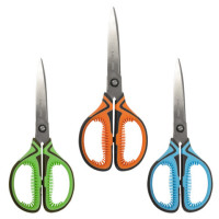 Ножницы BRAUBERG "ULTRA COLOR", 190 мм, ассорти, резиновые ребристые вставки, 237456 Ножницы BRAUBERG "ULTRA COLOR", 190 мм, ассорти, резиновые ребристые вставки, 237456