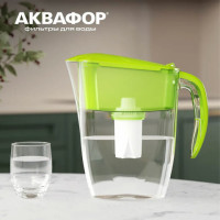 Кувшин-фильтр для очистки воды АКВАФОР "Реал В15", 2,9 л, со сменной кассетой, салатовый, 210156 Кувшин-фильтр для очистки воды АКВАФОР "Реал В15", 2,9 л, со сменной кассетой, салатовый, 210156