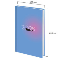 Ежедневник датированный 2025 145х215 мм, А5, STAFF, ламинированная обложка, "Котик", 116031 Ежедневник датированный 2025 145х215 мм, А5, STAFF, ламинированная обложка, "Котик", 116031