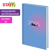 Ежедневник датированный 2025 145х215 мм, А5, STAFF, ламинированная обложка, "Котик", 116031 Ежедневник датированный 2025 145х215 мм, А5, STAFF, ламинированная обложка, "Котик", 116031