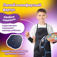 Накидка фартук с нарукавниками для труда ЮНЛАНДИЯ, 46х54 см, "Soccer ball", 271044 Накидка фартук с нарукавниками для труда ЮНЛАНДИЯ, 46х54 см, "Soccer ball", 271044