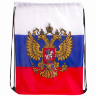 Сумка-мешок на завязках "Триколор РФ", с гербом РФ, 32х42 см, BRAUBERG, 228328, RU37 Сумка-мешок на завязках "Триколор РФ", с гербом РФ, 32х42 см, BRAUBERG, 228328, RU37