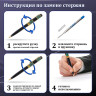 Ручка подарочная шариковая GALANT "ACTUS", корпус серебристый с черным, детали хром, узел 0,7 мм, синяя, 143518
