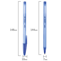 Ручка шариковая масляная BIC "Cristal Soft", СИНЯЯ, корпус тонированный, узел 1,2 мм, линия 0,35 мм, 951434