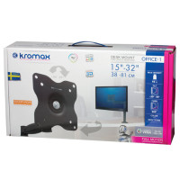 Кронштейн для монитора настольный KROMAX OFFICE-1, VESA 75/100, 10"-24", до 10 кг, 5 степ. свободы, 20030 Кронштейн для монитора настольный KROMAX OFFICE-1, VESA 75/100, 10"-24", до 10 кг, 5 степ. свободы, 20030