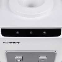 Кулер для воды SONNEN FSC-02AC, напольный, НАГРЕВ/ОХЛАЖДЕНИЕ КОМПРЕССОР, шкаф, 2 крана, белый, 455420