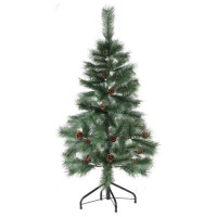 Ель новогодняя искусственная "Velvet Pinewood" 120 см, с инеем и шишками, ПВХ, ЗОЛОТАЯ СКАЗКА, 591702 Ель новогодняя искусственная "Velvet Pinewood" 120 см, с инеем и шишками, ПВХ, ЗОЛОТАЯ СКАЗКА, 591702