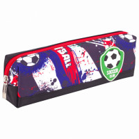 Пенал ЮНЛАНДИЯ, 1 отделение, полиэстер, "Football", черный, 19х4х6 см, 270269 Пенал ЮНЛАНДИЯ, 1 отделение, полиэстер, "Football", черный, 19х4х6 см, 270269