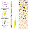 Ручка шариковая ЮНЛАНДИЯ "FLOWERS", синяя, SOFT TOUCH покрытие, узел 0,7 мм, линия письма 0,35 мм, 143732