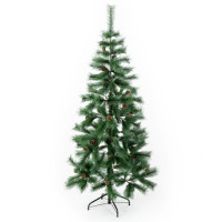 Ель новогодняя искусственная "Velvet Pinewood" 180 см, с инеем и шишками, ПВХ, ЗОЛОТАЯ СКАЗКА, 591704 Ель новогодняя искусственная "Velvet Pinewood" 180 см, с инеем и шишками, ПВХ, ЗОЛОТАЯ СКАЗКА, 591704