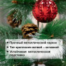 Ель новогодняя искусственная "Velvet Pinewood" 180 см, с инеем и шишками, ПВХ, ЗОЛОТАЯ СКАЗКА, 591704 Ель новогодняя искусственная "Velvet Pinewood" 180 см, с инеем и шишками, ПВХ, ЗОЛОТАЯ СКАЗКА, 591704