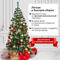 Ель новогодняя искусственная "Velvet Pinewood" 180 см, с инеем и шишками, ПВХ, ЗОЛОТАЯ СКАЗКА, 591704 Ель новогодняя искусственная "Velvet Pinewood" 180 см, с инеем и шишками, ПВХ, ЗОЛОТАЯ СКАЗКА, 591704