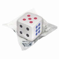Ластик BRAUBERG "Cubo", 24х24х24 мм, белый, ассорти, 223605