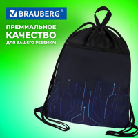 Мешок для обуви BRAUBERG БОЛЬШОЙ, с ручкой, карман на молнии, сетка для вентиляции, 49х41 см, "Electro", 271061 Мешок для обуви BRAUBERG БОЛЬШОЙ, с ручкой, карман на молнии, сетка для вентиляции, 49х41 см, "Electro", 271061
