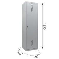 Шкаф металлический для одежды BRABIX "LK 11-50", УСИЛЕННЫЙ, 2 отделения, 1830х500х500 мм, 22 кг, 291132, S230BR404102