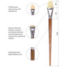 Кисть художественная профессиональная BRAUBERG ART "CLASSIC", щетина, овальная, № 36, длинная ручка, 200741