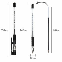 Ручка шариковая с грипом BRAUBERG "X-Writer", ЧЕРНАЯ, узел 0,7 мм, линия письма 0,35 мм, 142404 Ручка шариковая с грипом BRAUBERG "X-Writer", ЧЕРНАЯ, узел 0,7 мм, линия письма 0,35 мм, 142404